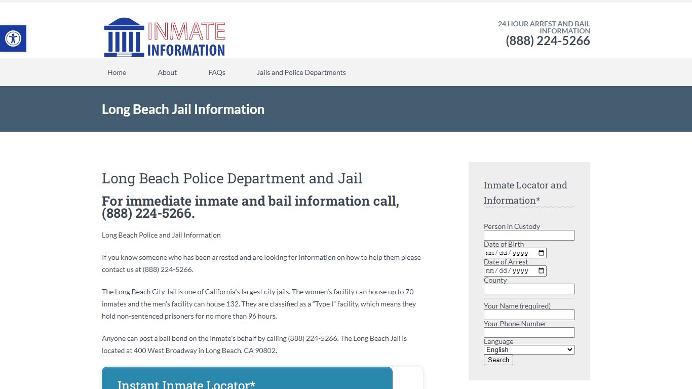 Long Beach Jail Information | Inmate Information